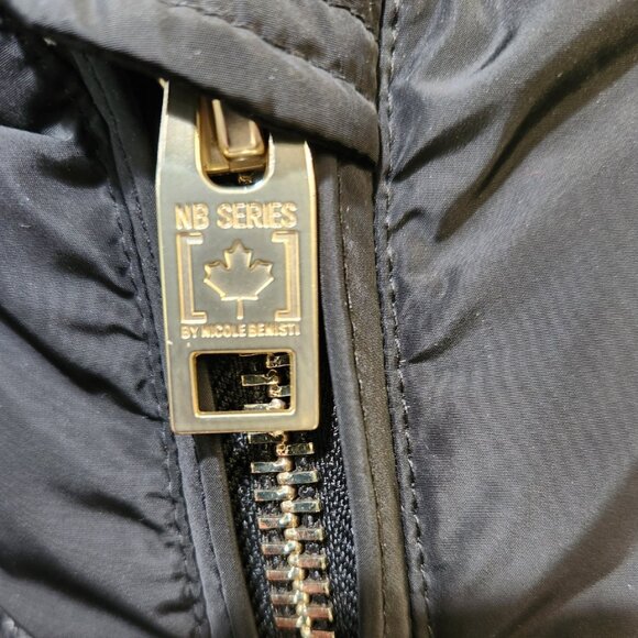 💥HOT ITEM!💥Nicole Benisti Ombre Silver/Black Fox Fur Cortina Leather Down Coat - Picture 11 of 16